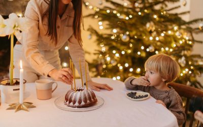 Exceso de comida en niños durante la Navidad